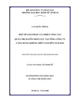 Một số giải pháp cải thiện công tác quản trị nguồn nhân lực tại tổng công ty cảng hàng không miền Nam đến năm 2015
