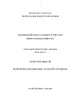 Giải pháp để kiểm soát lạm phát ở Việt Nam trong giai đoạn hiện nay
