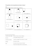 Prepositions and prepositional phrases of place