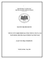 Vốn tự có và biện pháp gia tăng vốn tự có của các ngân hàng TMCP tại VN