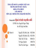 ĐỀ ÁN TỐT NGHIỆP-XỦA LÝ NƯỚC THẢI BẰNG PHƯƠNG PHÁP TUYỂN NỔI