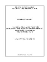 Tác động của đầu tư trực tiếp nước ngoài (FDI) đến tăng trưởng kinh tế