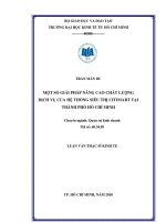 Một số giải pháp nâng cao chất lượng dịch vụ của hệ thống siêu thị Citimart tại TPHCM