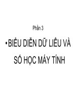 CƠ BẢN VỀ SỐ HỌC MÁY TÍNH-BIỂU DIỄN DỮ LIÊU VÀ SỐ HỌC MÁY TÍNH