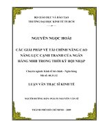 Các giải pháp về tài chính nâng cao năng lực cạnh tranh của ngân hàng MHB trong thời kỳ hội nhập