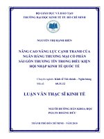Nâng cao năng lực cạnh tranh của ngân hàng thương mại cổ phần sài Gòn thương tín trong điều kiện hội nhập kinh tế quốc tế