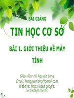 BÀI BÁO CÁO THỰC TẬP-TIN HỌC CƠ SỞ-GIỚI THIỆU VỀ MÁY TÍNH