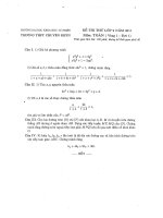 Đề và đáp án thi thử vào chuyên ĐHKHTN 2011 (lần 1)