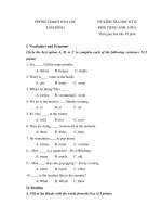 Đề HKII Tiếng Anh 6 - 7