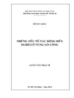 Những yếu tố tác động đến nghèo ở vùng Gò Công  Luận văn thạc sĩ