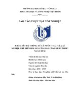 đề tài KHẢO SÁT HỆ THỐNG XỬ LÝ NƯỚC THẢI CỦA XÍ NGHIỆP CHẾ BIẾN HẢI SẢN CÔN ĐẢO CÔNG SUẤT 300M3NGÀY ĐÊM