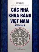Ebook CÁC NHÀ KHOA BẢNG VIỆT NAM