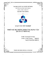 Ứng dụng công nghệ RFID xây dựng hệ thống quản lý nhân sự