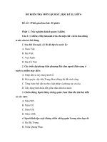 Đề HKII Lịch sử 6 - 1