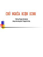 BÀI BÁO CÁO-CHỦ NGHĨA HIỆN SINH