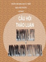 CÂU HỎI THẢO LUẬN-EARTQUAKES AND RELATED PHENOMENA