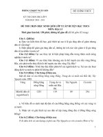 Đề thi chọn HSG cấp huyện 2011