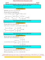 Các bài tập về phương trình lượng giác