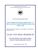 Hoạt động sáp nhập, hợp nhất và mua lại ngân hàng thương mại tại Việt Nam  Luận văn thạc s