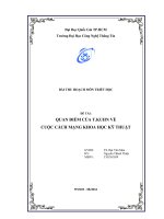 Tiểu luận môn triết học QUAN ĐIỂM CỦA T.KUHN VỀ CUỘC CÁCH MẠNG KHOA HỌC KỸ THUẬT