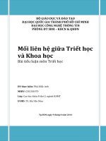 Tiểu luận môn triết học Mối liên hệ giữa Triết học và Khoa học
