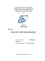 Tiểu luận môn triết học TRÀO LƯU TRIẾT HỌC KHOA HỌC