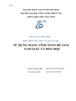 Tiểu luận Biểu diễn tri thức và suy luận Sử dụng mạng tính toán để giải tam giác và hóa học