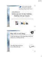 Chương 1 Tổng quan về hệ thống thông tin kế toán (Môn Hệ thống thông tin kế toán 2)