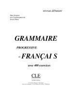 Tài liệu Grammaire Progressive Du Francais Avec 400 Exercices Volume1