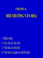 Bài giảng Quản trị kinh doanh quốc tế - Chương 4 Môi trường văn hóa
