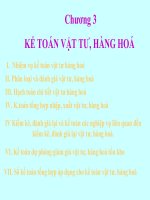Bài giảng Kế toán doanh nghiệp (Th.S Đinh Xuân Dũng) - Chương 3 Kế toán vật tư, hàng hoá