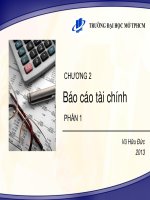 Chương 2 Báo cáo tài chính phần 1 (Môn Nguyên Lý kế toán)