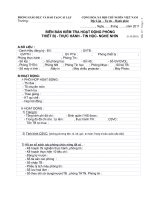 Mẫu biên bản kiểm tra phòng bộ môn