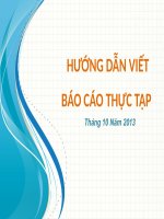 HƯỚNG DẪN VIẾT BÁO CÁO THỰC TẬP