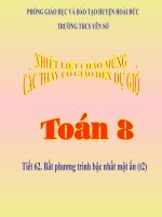 Bất phương trình bậc nhất 1 ẩn (tiết 2)