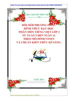 CHUYÊN ĐỀ ĐỔI MỚI PHƯƠNG PHÁP DẠY HỌC PHÂN MÔN ĐẠO ĐỨC LỚP 2 TỪ TUẦN 5 ĐẾN TUẦN 11 THEO MÔ HÌNH VINEN VÀ CHUẨN KIẾN THỨC KĨ NĂNG.