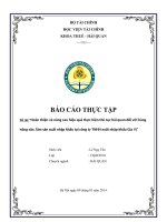 Hoàn thiện và nâng cao hiệu quả thực hiện thủ tục hải quan đối với hàng nông sản, lâm sản xuất nhập khẩu tại công ty TNHH xuất nhập khẩu Gia Vị