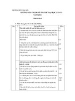 Hướng dẫn chấm đề thi thử ĐH lần 2- môn địa