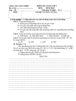 kiểm tra hình học 9 15 phút