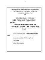 Tiểu luận môn Điện toán lưới và đám mây ỨNG DỤNG HƯỚNG DỊCH VỤ TRONG HỆ THỐNG LIÊN THÔNG VĂN BẢN
