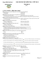 Câu hỏi ôn KT 1 tiết HK II