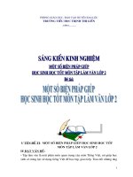 MỘT SỐ BIỆN PHÁP GIÚP HỌC SINH HỌC TỐT MÔN TẬP LÀM VĂN LỚP 2