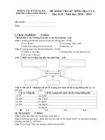 đề thi giữa kì 2 địa lý 6