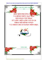 ĐỔI MỚI PHƯƠNG PHÁP  VÀ HÌNH THỨC DẠY HỌC  BÀI SOẠN ÂM NHẠC TỪ LỚP 1 ĐẾN LỚP 5 TUẦN 20 THEO MÔ HÌNH VINEN  VÀ THEO CHUẨN KTKN MÔN HỌC.