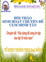 Hội thảo nâng cao chất lượng hoạt động tổ chuyên môn