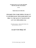 Luận văn thạc sỹ quy trình tổng hợp nguyên liệu sinh học bio hydrofined diesel từ nguyên liệu mỡ cá bằng phương pháp hydro có xúc tác