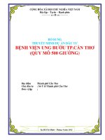 Dự án bệnh viện ung bướu