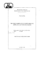 thu thập nghiên cứu và tuyển chọn các giống lúa cạn vùng tây nguyên