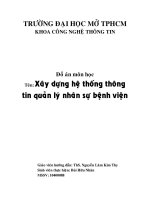 Xây dựng hệ thống thông tin quản lý nhân sự bệnh viện