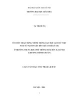 luận văn tổ chức hoạt động nhóm trong dạy học lịch sử việt nam từ nguồn gốc đến giữa thế kỷ XIX ở trường trung học phổ thông hoài đức b  hà nội (chương trình chuẩn)